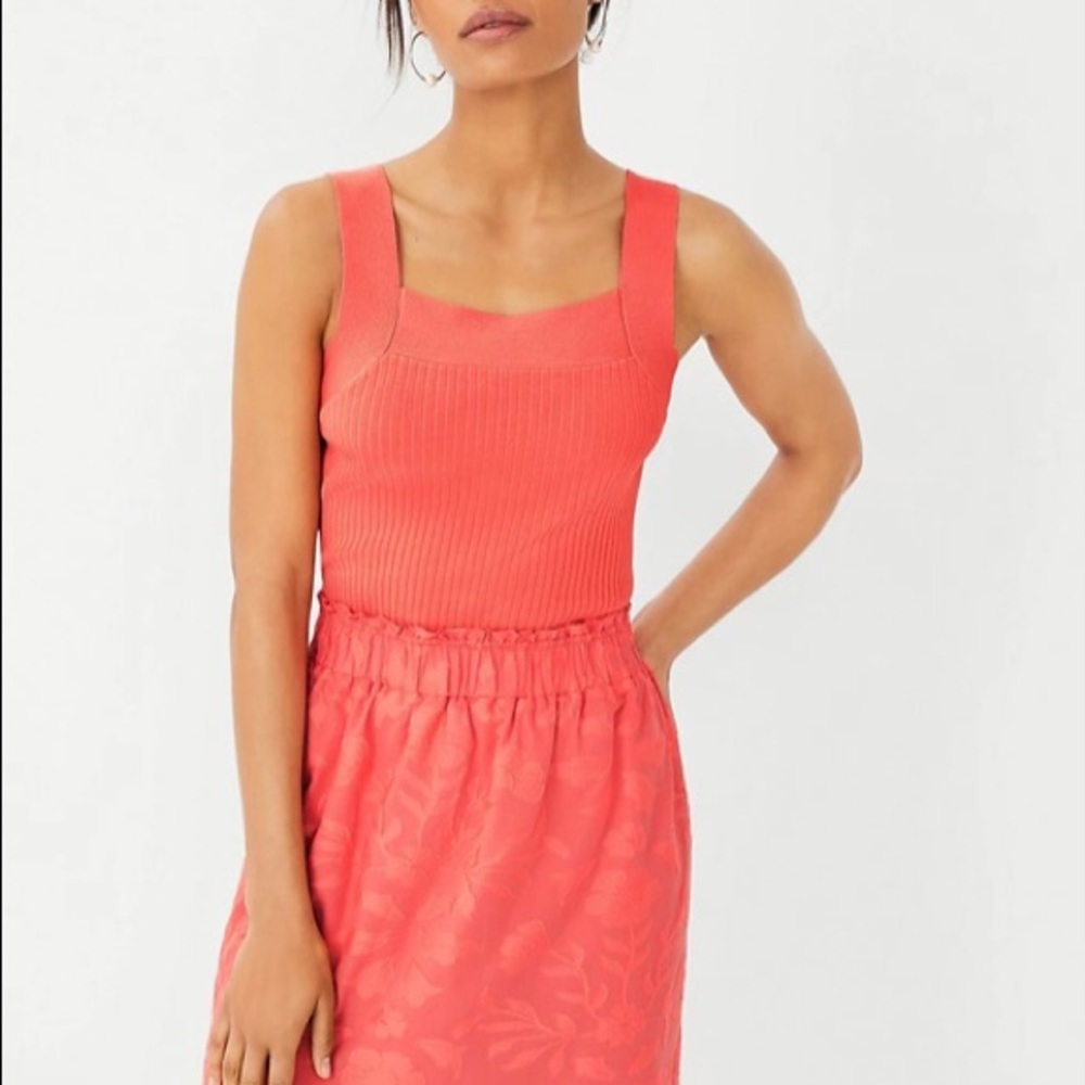 Coral Ann Taylor Ribbed tank top